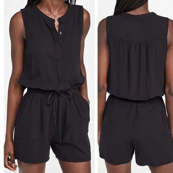 Splendid Minimalist Sporty Capsule Wardrobe Black Meadow‎ Jumpsuit Romper M - Picture 1 of 16